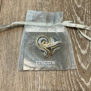 NWT Chico’s Have a Heart Pin Brooch benefitting the American Heart Association.